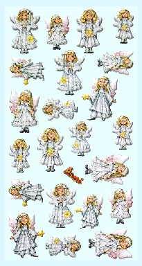 Softy Stickers bunt, Kleine Engelchen